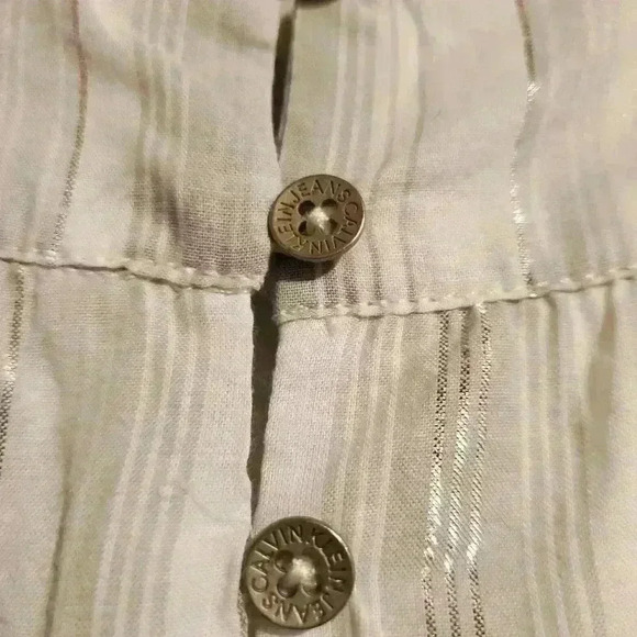 Size XL (16) Calvin Klein Tiered Chambray Dress - Picture 4 of 5